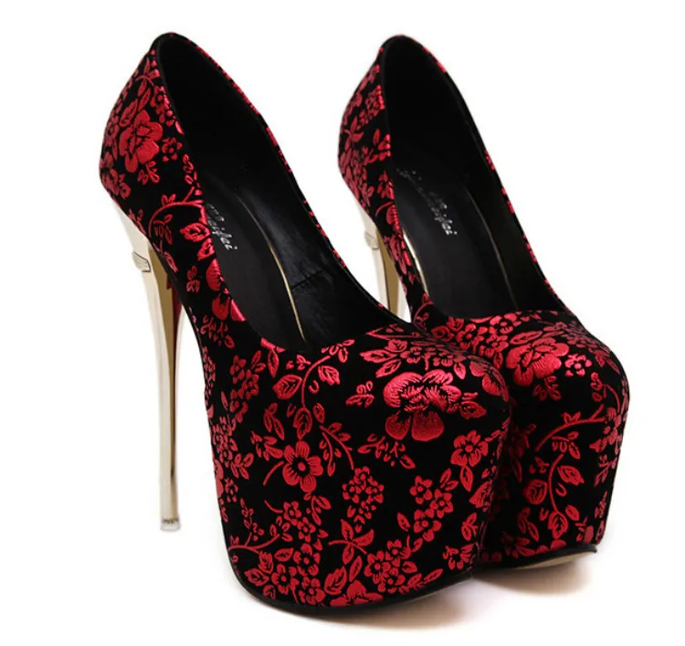 16cm high heels nightclub fine with princess shoes high with thick soles shoes fashion shoes spring and autumn round