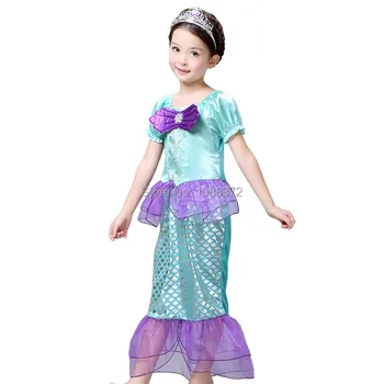 Kids Girl Cosplay Dress,Baby Girl The Little Mermaid Ariel Princess Costume,Kids Perform Clothes,vestidos de verao