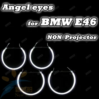Ultra bright CCFL angel eyes headlight kit for BMW E46 non-projector A+B (4rings+2inverters) ccfl halo rings kit