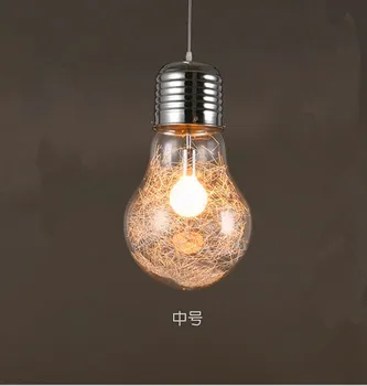S Loft Vintage Retro Big Bulb Pendant Ceiling Lamp Glass Droplight For Cafe Bar Coffee Shop Club Store