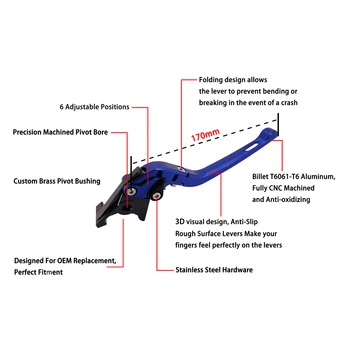 New CNC 3D Folding Brake Clutch Levers For Honda CB599 CB600 Hornet CBR900RR CB919 NC700 S/X