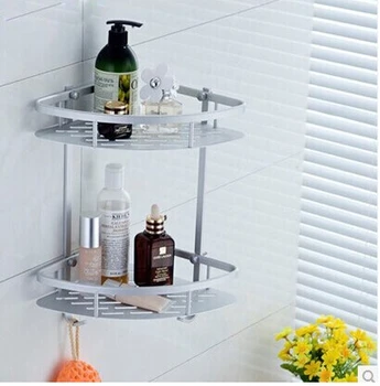 Wall mount aluminum material , satin chrome finish,Bathroom Accessories shelves