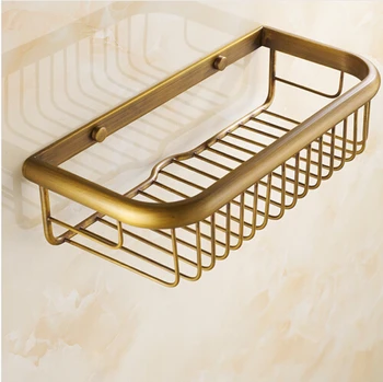 Top total brass material antique bronze bathroom shelves basket holder bathroom soap holder bathroom accessories