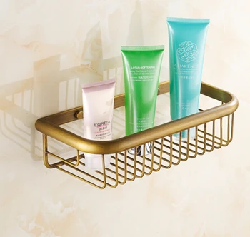 Top total brass material antique bronze bathroom shelves basket holder bathroom soap holder bathroom accessories