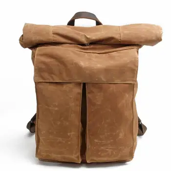 Vintage Men waterproof Canvas Backpack Fashion School Bag Casual Travel Rucksack 17 inch Laptop bolsas mochila LI-1490