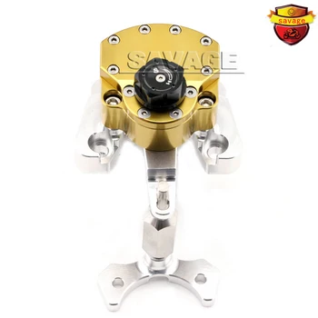 NEW For DUCATI MONSTER 696 2008-Gold Motorcycle Steering Damper Stabilizer with Mounting Bracket Kit