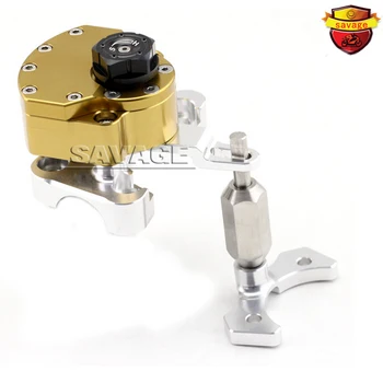 NEW For DUCATI MONSTER 696 2008-Gold Motorcycle Steering Damper Stabilizer with Mounting Bracket Kit