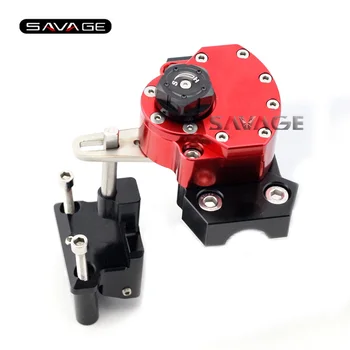 For KAWASAKI Z250 2013-, Z300-2016 Red Motorcycle Reversed Safety Steering Damper Stabilizer with Mount Bracket