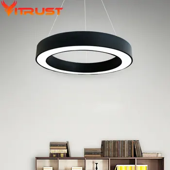 Fashion iron pendant lamp circle metal pendant lighting morden LED light hang light for living room bedroom three size
