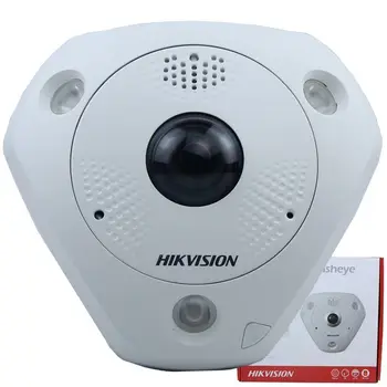 HIK Fisheye Network IP Camera DS-2CD63C2F-IVS 12MP 360 Degree CCTV Camera with Built in Mic Speaker Dual Audio