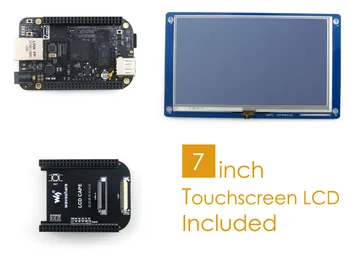 Modules BeagleBone Black Rev C 512MB DDR3 4GB 8bit eMMC 1GHz ARM Cortex-A8 Development Board Kit + 7inch LCD Screen + LCD Cape +