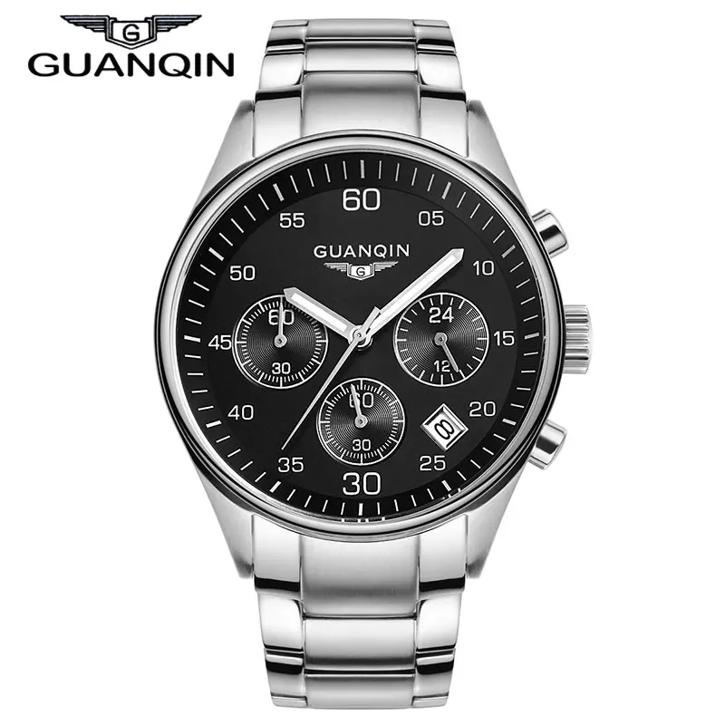 Luxury Brand Stainless Steel Army Watches Men Fashion Luminous Quartz Watch Clock With Calendar Chronograph
