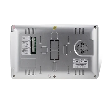 New 7'' wired color video door phone intercom doorbell system kit set with IR outdoor camera+black monitor+metal electric lock