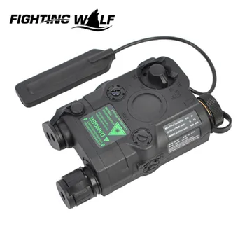 Airsoft Tactical AN/PEQ-15 Green Dot Laser with White LED Flashlight Torch IR illuminator For Hunting Outdoor Black/Tan