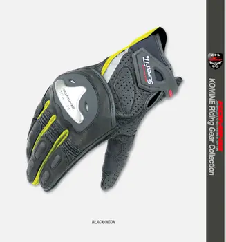 KOM INE GK-144 Super Fit Sports Gloves TITANIUM Leather Glove motorcycle  gloves 4 color Size S M L XL 2XL