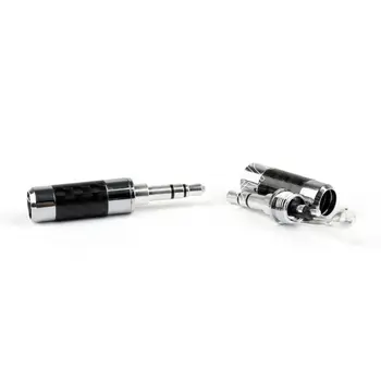 Sale 20PCS Silver Plated Stereo Mini 3.5mm Extension Male Audio Carbon Plug for 6mm Cable Mini Plugjack