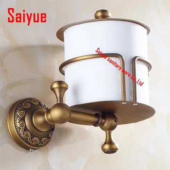 Vintage Solid Brass Toilet Paper Holder Antique Roll Rack Bathroom Handware Wall Hanger for washing room & kitchen