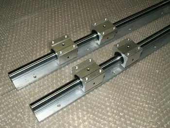 2 set of SBR16 -1800mm supported linear rail shaft rod +4 SBR16UU linear blocks
