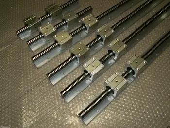 2 set of SBR16 -1800mm supported linear rail shaft rod +4 SBR16UU linear blocks