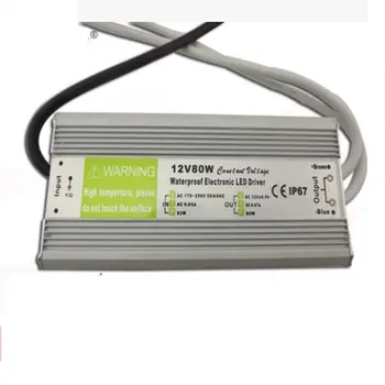 IP67 Waterproof DC 12V 80W outdoor use LED Driver power supply transformers for led strip light flood light ground light
