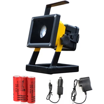 T6 Movable outdoor lighting rechargeable portable camping light LED Flood light grassland include 3*18650 battery and charger