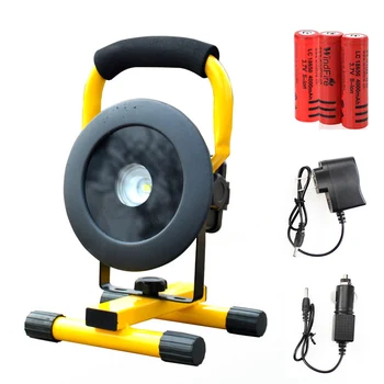 T6 Movable Floodlight rechargeable portable camping spotlight LED Flood light grassland include 3*18650 battery and charger