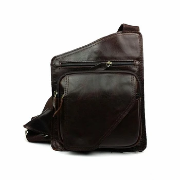 Vintage genuine leather men chest bag guaranteed cowhide leather chest pack bags for male men's crossbody bags LI-822