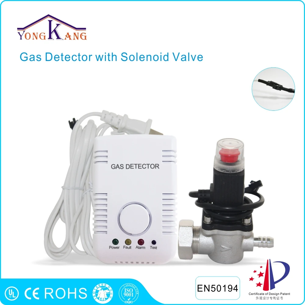 Yongkang Combustible Gas Alarm with Hose Solenoid Valve for Gas Cylinder Shut Off