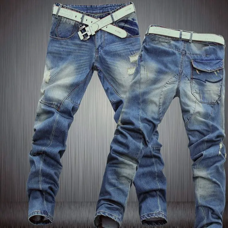2016 new korean style branded Dimensional cut designer denim jeans for men,casual slim mens jeans, tapered pants,811 Z10 XS-6XL