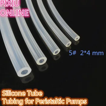 1PCS YT897 Transparent Hose 5# ID 2 mm*OD 4 mm Silicone Tube Tubing for Peristaltic Pumps Plumbing Hoses 1Meter