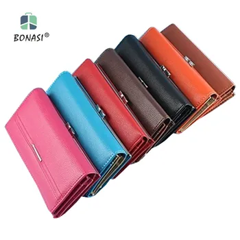 2017 Newest Solid Women Wallets Purses Long European Simple Large Capacity Coin Purse Hasp Money Bag Credit Card Carteira