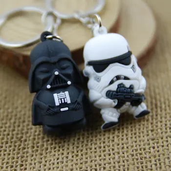 1pcs star wars 7 Movie Series action figures anime figure Darth Vader Stormtrooper BB-8 Yoda Keychains Keyring Gifts toys