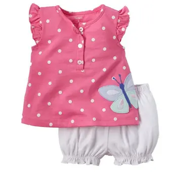 Cute Kids Toddler Girls Summer Clothes Set Sleeveless Tops+Short Pants O32