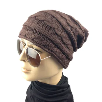 HOT Women Mens Winter Caps Twist Snap Back homme Beanies Hat Knit Hip Hop Warm Cap touca feminina gorros de lana W5