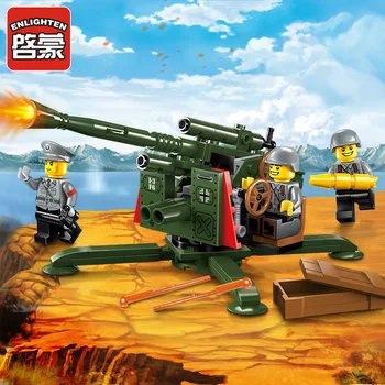 Enlighten City SWAT Series Military High Ground Anti - Aircraft Gun Building Block Compatible With Brand Bricks Kids Toys Gifts