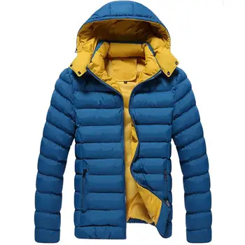 Fashion Winter Jacket Men Down Polyester Coat Parka Outerwear Thick Warm Coat Winter Duck Down Jacket Men