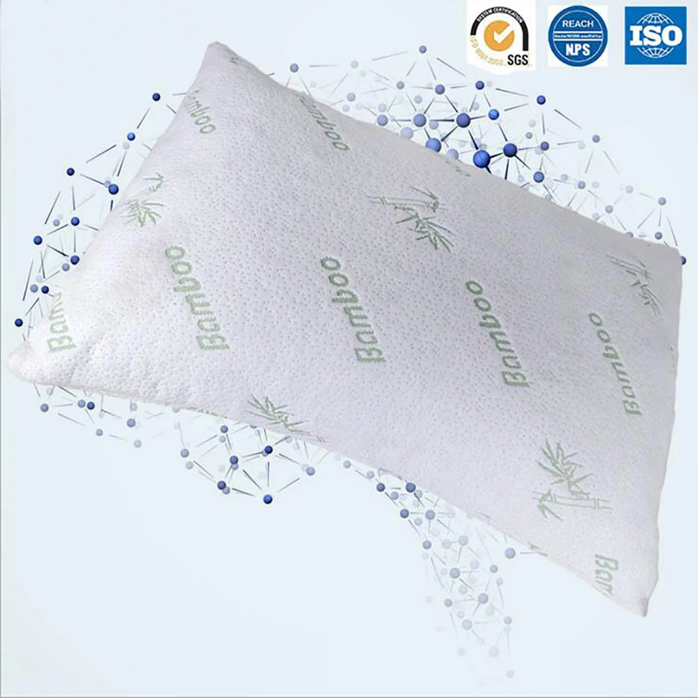 Improved Design - Adjustable Shredded Memory Foam Pillow with Viscose Rayon Cover derived from Bamboo - Removable Case