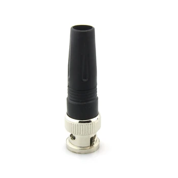 Solderless BNC Male Straight Angle Plug Connector pin for CCTV Camera