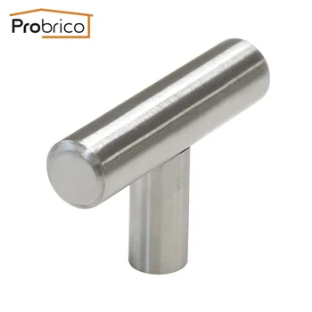Probrico 5 PCS Cabinet T Bar Handle Diameter 12mm CC 50mm~320mm Stainless Steel Furniture Drawer Knob Kitchen Cupboard Door Pull