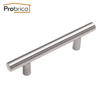 Probrico 5 PCS Cabinet T Bar Handle Diameter 12mm CC 50mm~320mm Stainless Steel Furniture Drawer Knob Kitchen Cupboard Door Pull