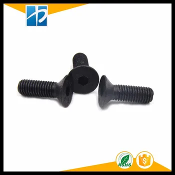 10 pc/lot) M5,M6,M8 *L =8~50mm DIN7991 class 10.9 black oxide Hex socket flat countersunk head cap toy screw
