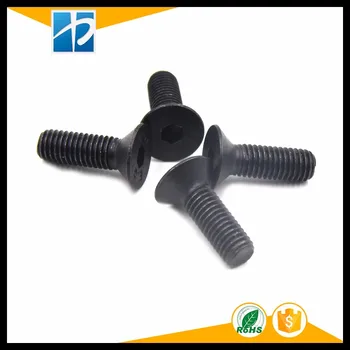 10 pc/lot) M5,M6,M8 *L =8~50mm DIN7991 class 10.9 black oxide Hex socket flat countersunk head cap toy screw