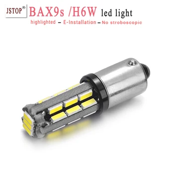 BAX9s led light 12V canbus External Lights bulbs H6W socket Warm white 3300k 4014smd led Back light 24V bulbs LED Reverse Lights