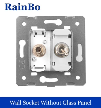 Rainbo White Plastic Materials DIY Accessory Function Key For TV + Satellite socke EU Standard A8TVSA