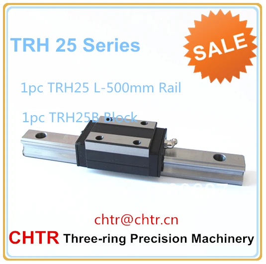 CHTR HIGH PRECISION MANUFACTORY PRICE CNC LINEAR GUIDE (1pc TRH25 L=500mm Linear Guide Rail with1 pc TRH25B Linear Carriage )