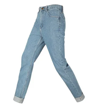 2016 Fashion European and American style High Waist Jeans Straight Boyfriend Denim Jeans For Women Pants Female Calca Jeans