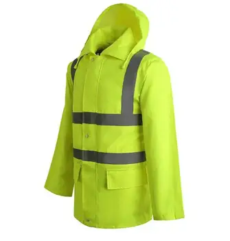 Detachable cap traffic sanitation work raincoat reflective warning safety raincoats