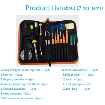 17 in 1 DIY 40W Electric Soldering Starter Tool Kit Set Including 17 Accessories