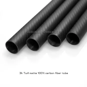 HCT065 25mm OD RC Pipe 3k twill matte carbon tubes 2pcs/lot 25x23x550mm