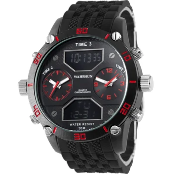 Luxury Brand Fashion Men Military Sports Watches Men's Quartz Digital Auto Date Clock Man Orange Color Strap Casual Wrist Watch